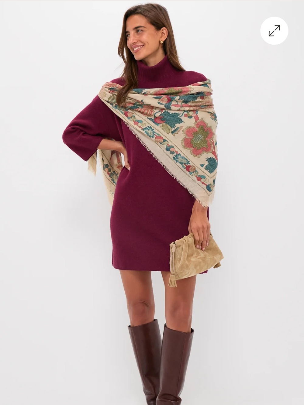 Pomander place Tuckernuck Xsmall cranberry Sweater Dress - Picture 2 of 5